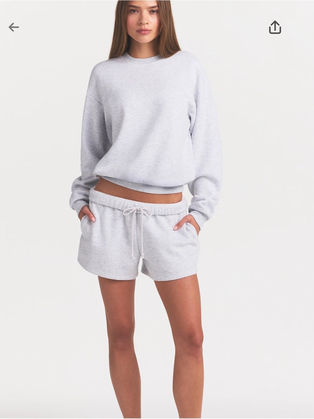 Skims cotton fleece crewneck